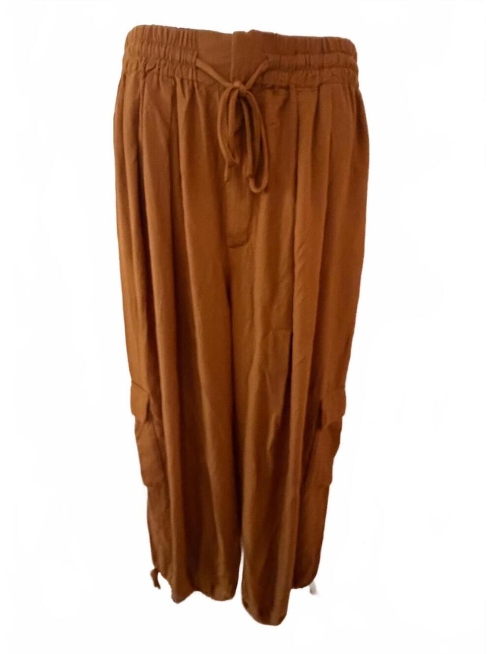 NWT FREE PEOPLE PALASH SOLID CARGO PANTS - GOLDENROD 7780 size M - Picture 5 of 9